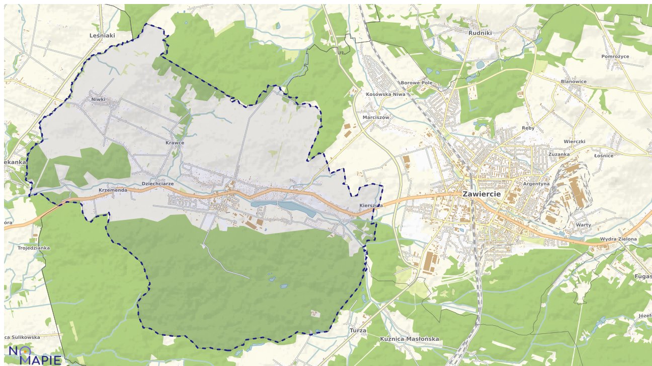 Mapa uzbrojenia terenu Poręby